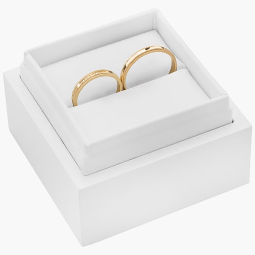 Obrączki ślubne: złote, płaskie, 3 mm